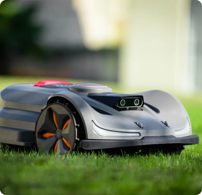 Smart garden tool on lawn